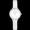 Montre Femme NOVA Cadran Blanc Bracelet Cuir  Blanc