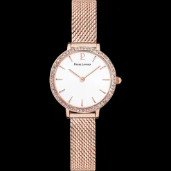 Montre Femme NOVA Cadran Blanc Bracelet Acier Milanais Doré-rose