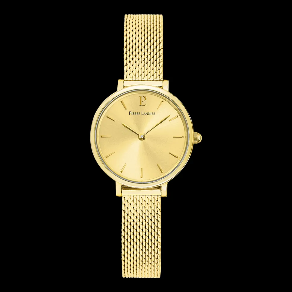 Montre Femme NOVA Cadran Doré Bracelet Acier milanais Doré