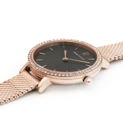 Montre Femme NOVA Cadran Gris Bracelet Acier Milanais Doré-rose