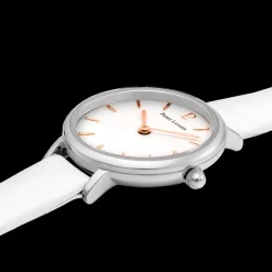 Montre Femme NOVA Cadran Blanc Bracelet Cuir  Blanc