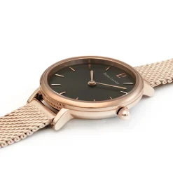 Montre Femme NOVA Cadran Gris Bracelet Acier milanais Doré rose