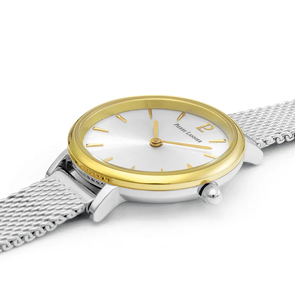 Montre Femme NOVA Cadran Argenté Bracelet Acier Milanais Argenté