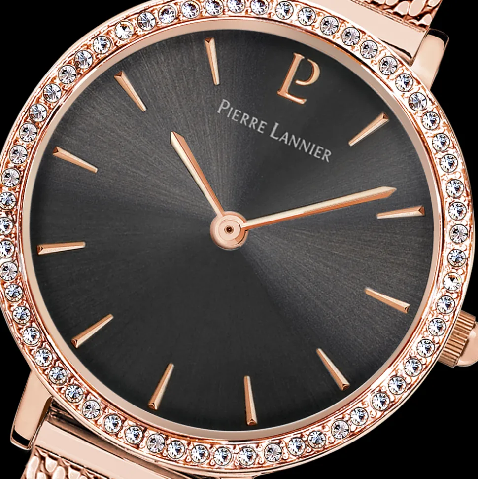 Montre Femme NOVA Cadran Gris Bracelet Acier Milanais Doré-rose