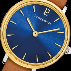 Montre Femme NOVA Cadran Bleu Bracelet Cuir Brun