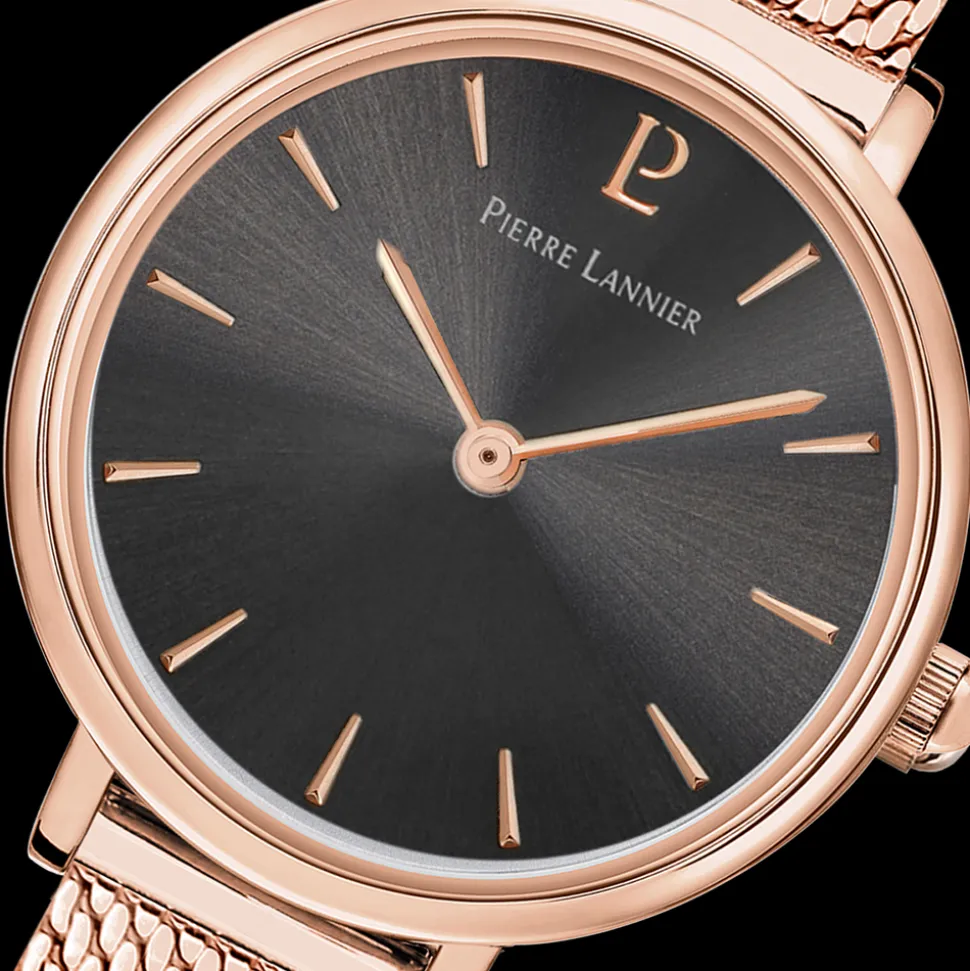 Montre Femme NOVA Cadran Gris Bracelet Acier milanais Doré rose