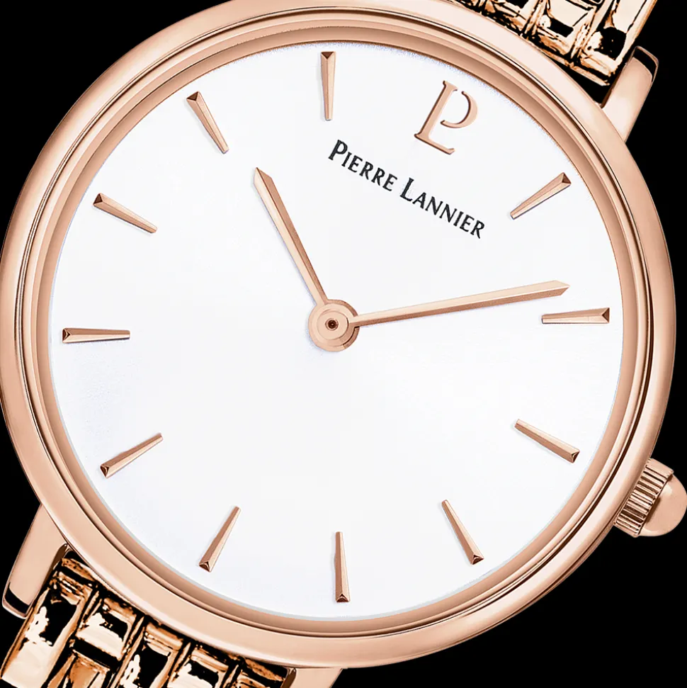 Montre Femme NOVA Cadran Blanc Bracelet Acier Doré-rose