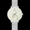 Montre Femme OCEAN Cadran Blanc Bracelet Acier Milanais Argenté