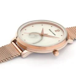 Montre Femme OCEAN Cadran Blanc Bracelet Acier Milanais Doré-rose