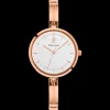 Montre Femme PRETTY Cadran Blanc Bracelet Acier Doré-rose