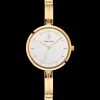 Montre Femme PRETTY Cadran Blanc Bracelet Acier Doré