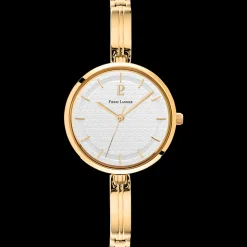 Montre Femme PRETTY Cadran Blanc Bracelet Acier Doré