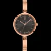 Montre Femme PRETTY Cadran Noir Bracelet Acier Doré-rose