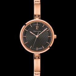Montre Femme PRETTY Cadran Noir Bracelet Acier Doré-rose