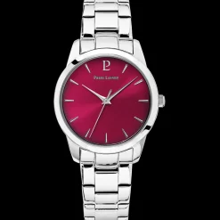 Montre Femme ROXANE Cadran Framboise Bracelet Acier Argenté