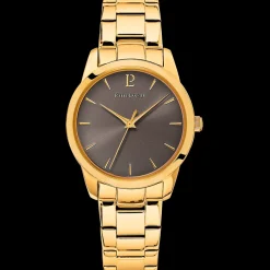 Montre Femme ROXANE Cadran Gris Bracelet Acier Doré