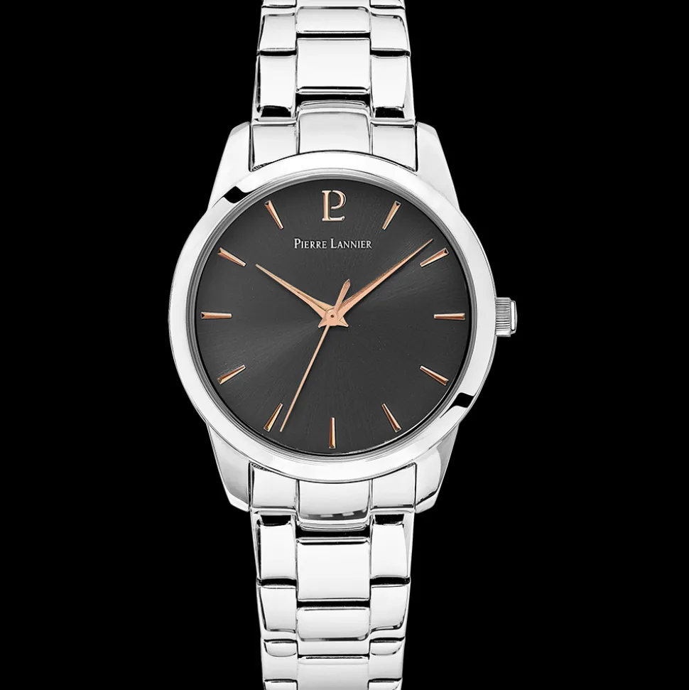 Montre Femme ROXANE Cadran Gris Bracelet Acier Argenté