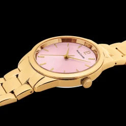 Montre Femme ROXANE Cadran Rose Bracelet Acier  Doré
