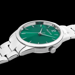 Montre Femme ROXANE Cadran Vert Bracelet Acier  Argenté