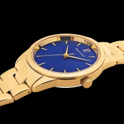 Montre Femme ROXANE Cadran Bleu Bracelet Acier Doré
