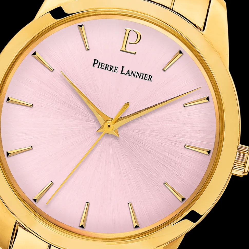 Montre Femme ROXANE Cadran Rose Bracelet Acier Doré