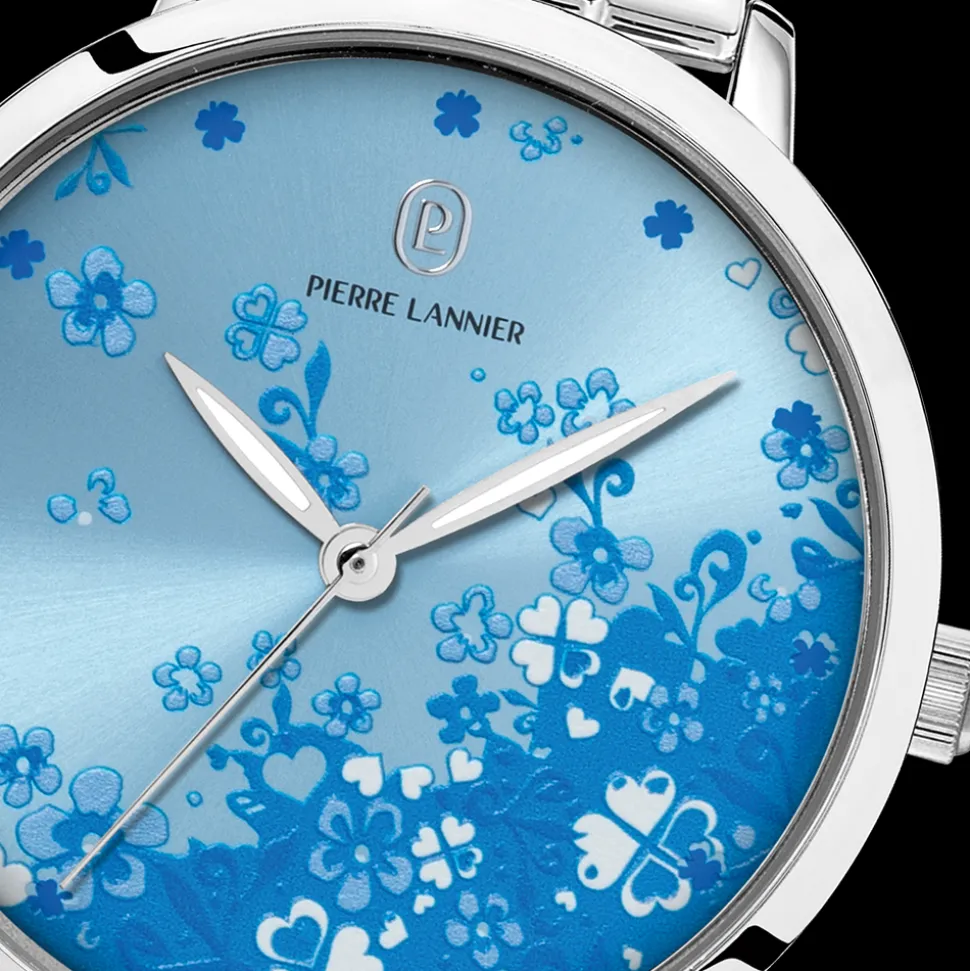 Montre Femme TALLIA Argenté Cadran Bleu Bracelet Acier Argenté 16 MM