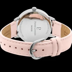Montre Femme TALLIA Argenté Cadran Rose Bracelet Cuir Rose 16 MM
