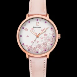 Montre Femme TALLIA Cadran Blanc Bracelet Cuir Rose