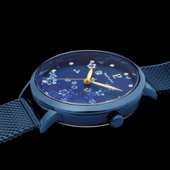 Montre Femme TALLIA Cadran Bleu Bracelet Acier milanais Bleu