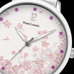 Montre Femme TALLIA Cadran Blanc Bracelet Cuir  Blanc