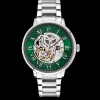 Montre Homme AUTOMATIC Argenté Cadran Vert Bracelet Acier Argenté 20 MM