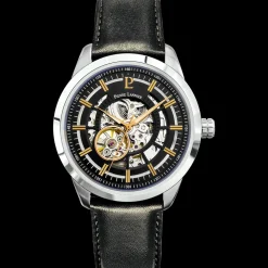 Montre Homme AUTOMATIC Cadran Noir Bracelet Cuir Noir