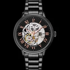 Montre Homme AUTOMATIC Cadran Noir Bracelet Acier Noir