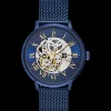 Montre Homme AUTOMATIC Cadran Bleu Bracelet Acier milanais Bleu