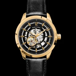 Montre Homme AUTOMATIC Cadran Noir Bracelet Cuir Noir