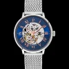 Montre Homme AUTOMATIC Cadran Bleu Bracelet Acier milanais Argenté