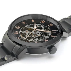 Montre Homme AUTOMATIC Cadran Noir Bracelet Acier Noir
