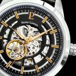 Montre Homme AUTOMATIC Cadran Noir Bracelet Cuir Noir