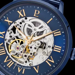 Montre Homme AUTOMATIC Cadran Bleu Bracelet Acier milanais Bleu