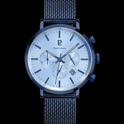Montre Homme BARON Cadran Bleu Bracelet Acier Milanais Bleu