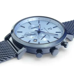 Montre Homme BARON Cadran Bleu Bracelet Acier Milanais Bleu