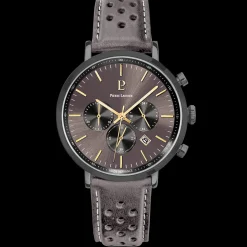 Montre Homme BARON Gris Cadran Gris Bracelet Cuir perforé Gris 20 MM