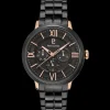 Montre Homme BEAUCOUR Cadran Noir Bracelet Acier Noir
