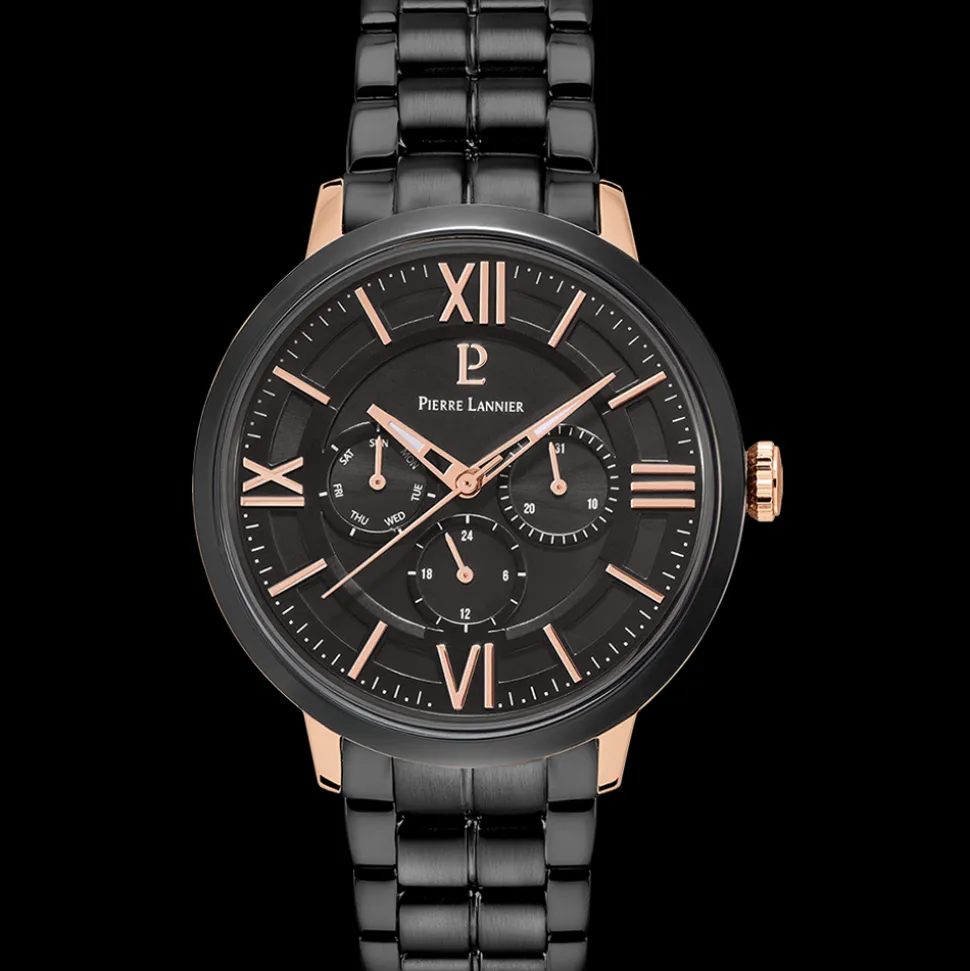 Montre Homme BEAUCOUR Cadran Noir Bracelet Acier Noir