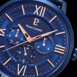 Montre Homme BEAUCOUR Cadran Bleu Bracelet Acier milanais Bleu