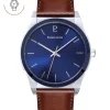 Montre Homme CANDIDE Cadran Bleu Bracelet Cuir  Brun