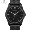 Montre Homme CANDIDE Cadran Noir Bracelet Acier milanais Noir