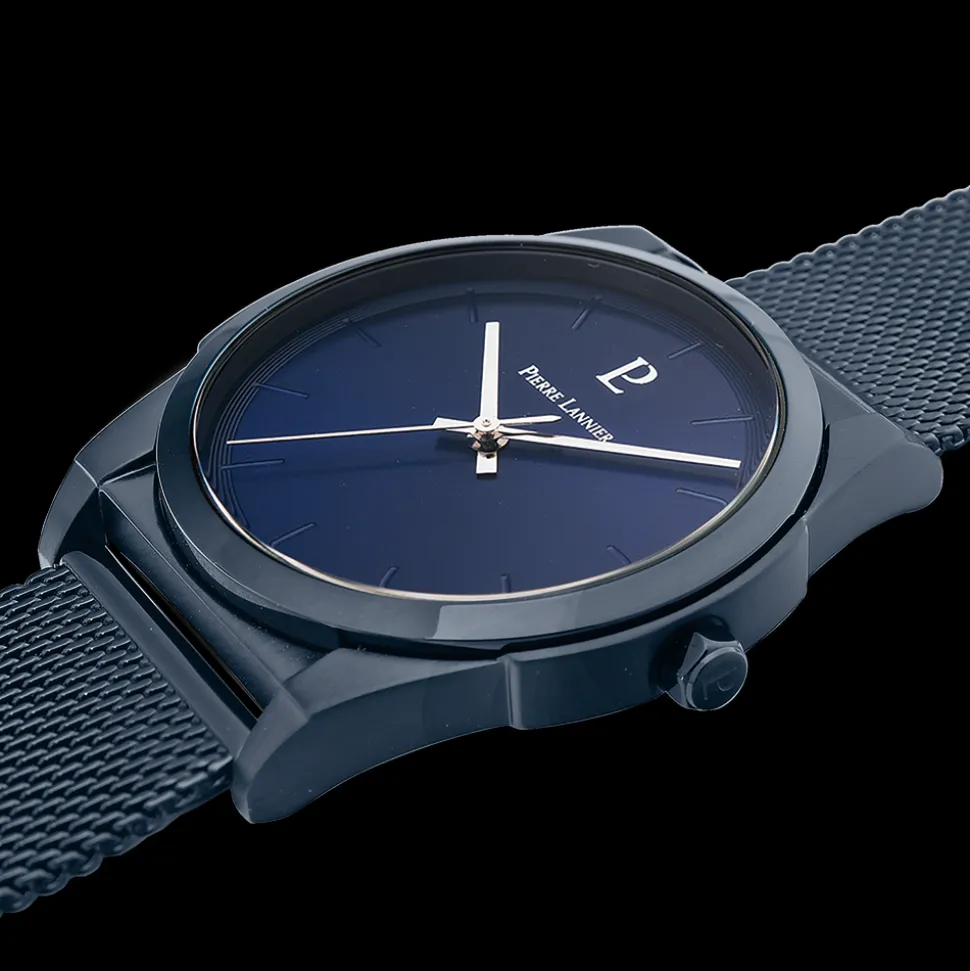 Montre Homme CANDIDE Cadran Bleu Bracelet Acier milanais Bleu