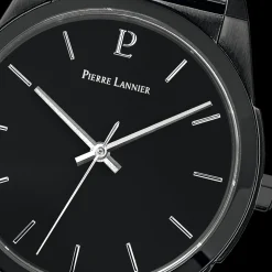 Montre Homme CANDIDE Cadran Noir Bracelet Acier milanais Noir