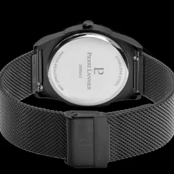 Montre Homme CANDIDE Cadran Noir Bracelet Acier milanais Noir